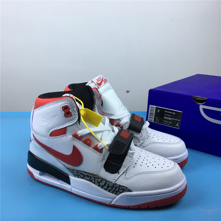 Air Jordan Legacy 312 White Red Black Cement Shoes - Click Image to Close